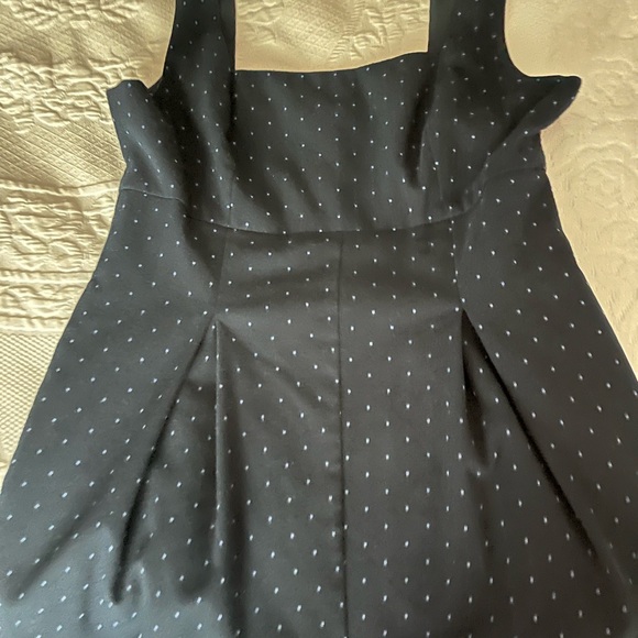 BCBGeneration Navy Polka Dot Wide Leg Jumpsuit - Picture 4 of 6